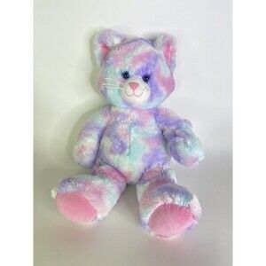Build A Bear Workshop Pastel Swirl Kitty Cat Plush Stuffed Animal Toy With Sound